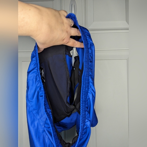 Bebe Sport Athletic Running Shorts With Elastic Waist & Liner Medium Blue/Black - Picture 5 of 9